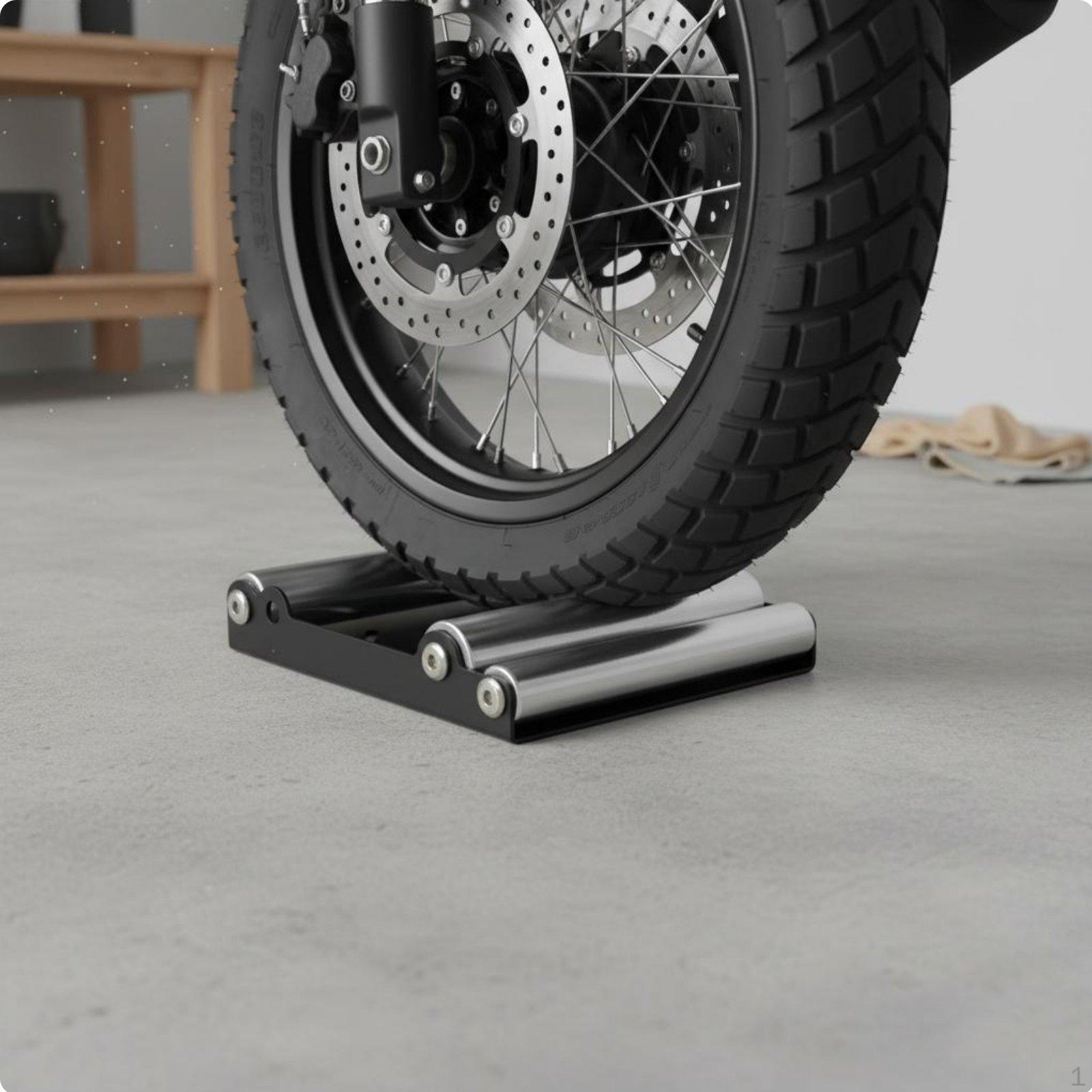 Motorcycle Wheel Roller Universal Fit Chain Maintenance Smooth Rolling Cleaning Stand
