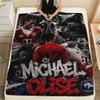 Michael Olise Printed Flannel Blanket, soft throw for bedroom sofa, washable,soccer fan merchandise, great gift.