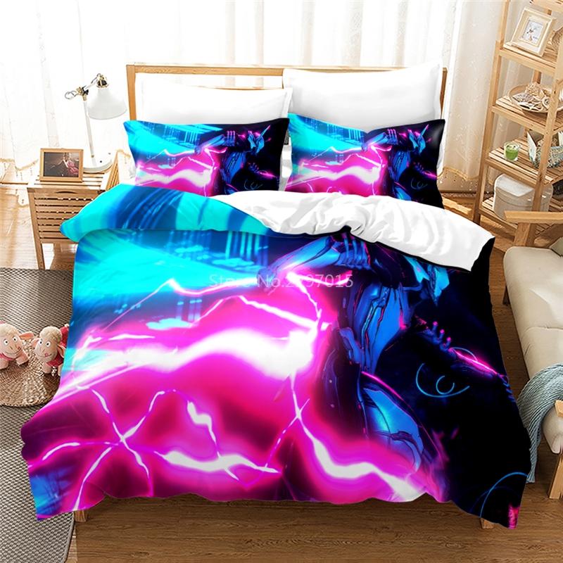 3D Neon Rider Drives Sport Cars Pattern Bedding Set Duvet Cover Pillowcase Single Double Twin Full Queen King for Bedroom Decor