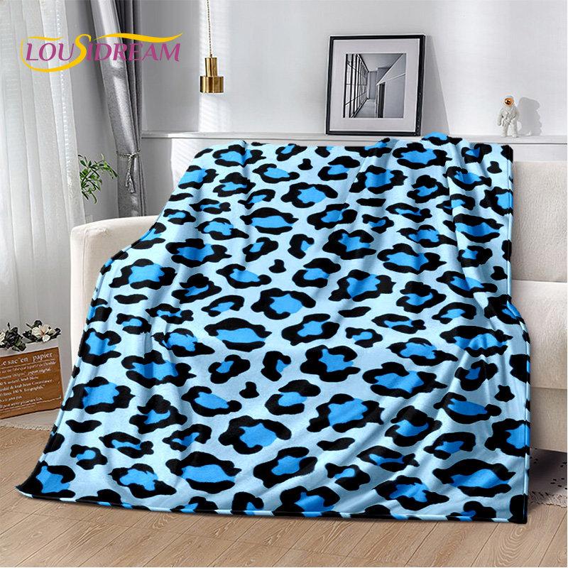 3D-Wild-Leopardenmuster-Serie, weiche Plüschdecke, Flanelldecke, Überwurf, Decke für Wohnzimmer, Schlafzimmer, Bett, Sofa, Picknick-Abdeckung, Kinder