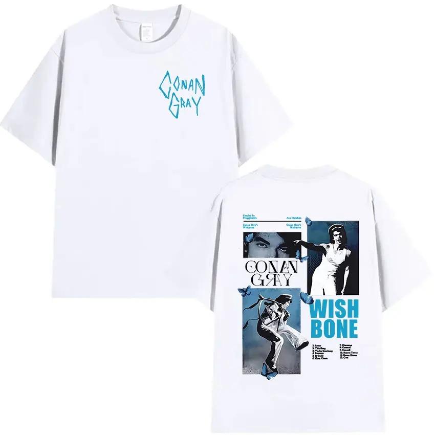 Conan Gray Wishbone 2026 Tour Album Graphic TShirt Unisexs HipHop Pop Vintage Style Short Sleeve Cotton TShirt Unisex Streetwear