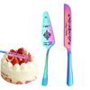 Stainless Steel Cake Server Cake Cutter And Serving Spatula Beautifully Engraved Cake Pie Pastry Servers For Baby Shower Party