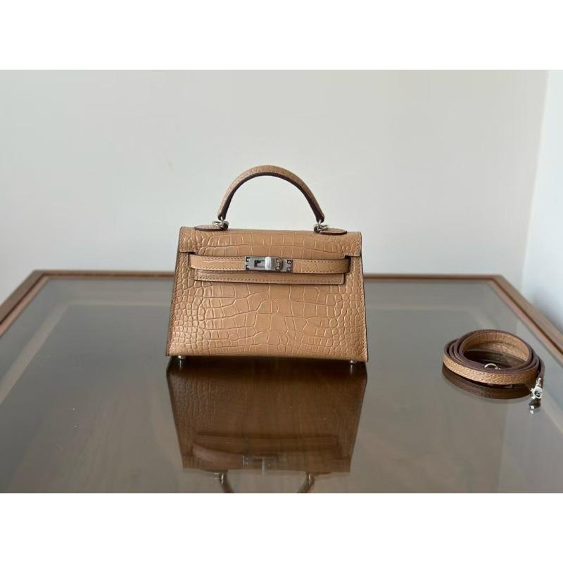 Oberleder mit Krokodilmuster, Stahlbeschläge der zweiten Generation, gängige Lokomotive, Shafi-Linie, Damen-Umhängetasche für eine Schulter