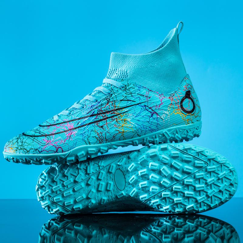 Unisex High-Top Studded Football Cleats for Adults and Kids - Professional Sports Training Shoes