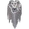 Tassel Chain Shoulder Board Badges Beads Rhinestones Patch Epaulet Epaulette Applique for Military Suit 2 Pieces