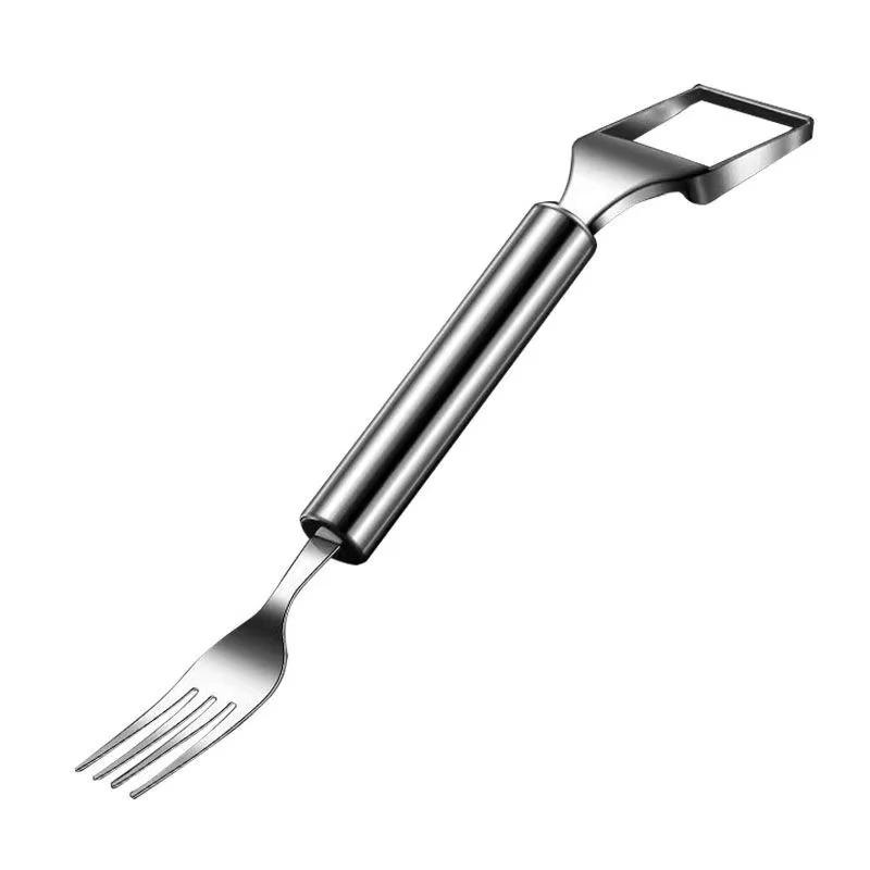 Stainless Steel Dual-Head Watermelon Cutter & Fruit Fork - Multi-Functional Slicer with Newcomer Discount