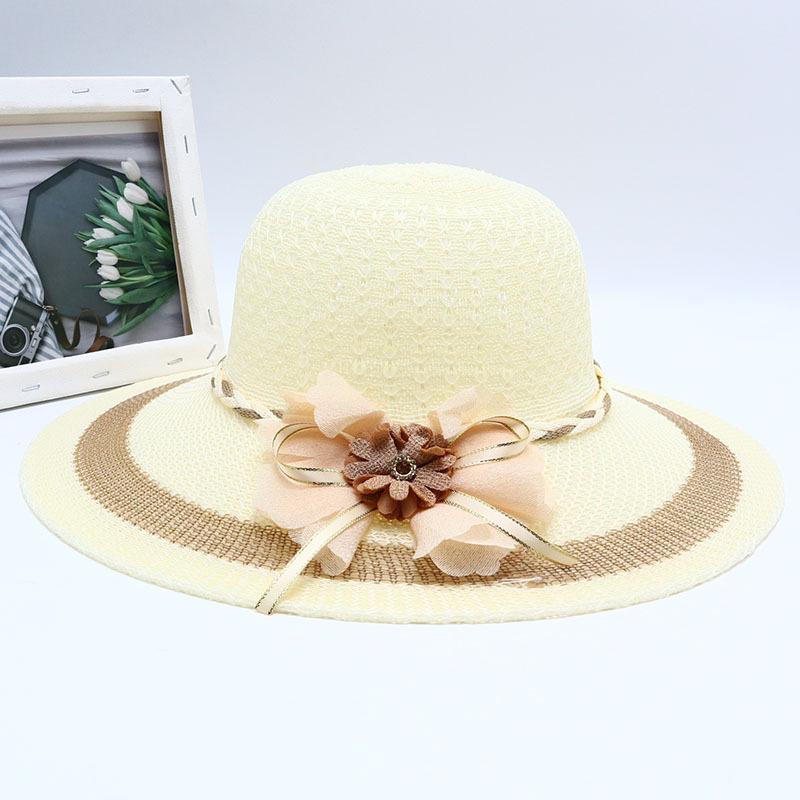 Straw Straw Hat Women's Big Eaves Beach Hat Summer Shading Sun Hat Outdoor Travel Seaside Spring and Autumn Versatile