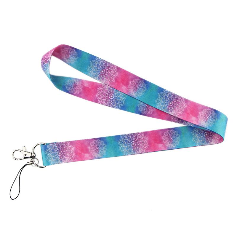 Yoga Sakura Credential Holder Little daisy Lanyard for Key Cute Neck Strap Card ID Badge Holder Key Chain Accessories Wholesale