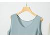 Summer Sand-Washed Double Crepe Silk V-Neck Vest - Women's Solid Casual Wear