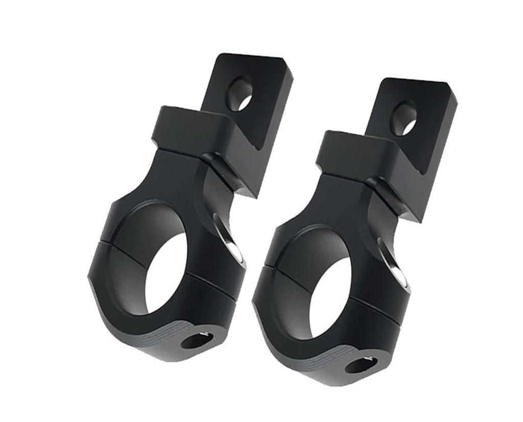 FANJI Motorcycle LED Headlight Bracket Mount Clamp 22mm 25mm Fork Tube Motorcycle Fog Lamp Bracket for BMW Honda Suzuki (Black)