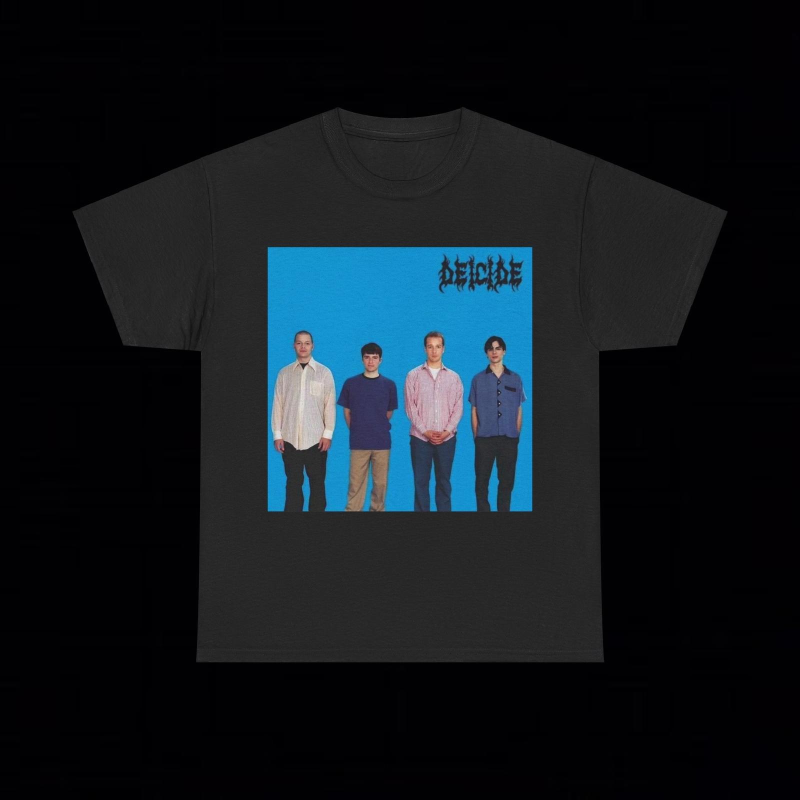 Deicide Weezer Blue Album T Shirt Brutal Death Metal Slam Band Merch Grind goth XXL