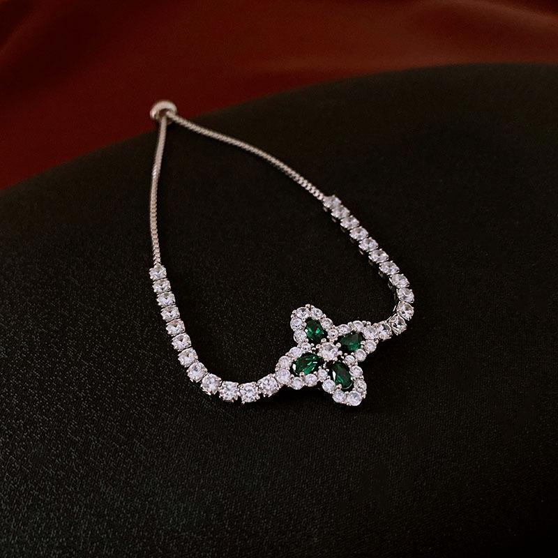 

Браслет с цирконом, браслет в стиле ретро, легкая роскошь, нишевые ювелирные изделия высокого класса