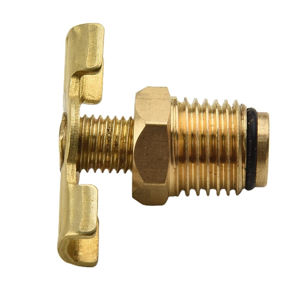 Reliable 1/4 Brass Drain Cock for Air Compressor Easy to Use T handle