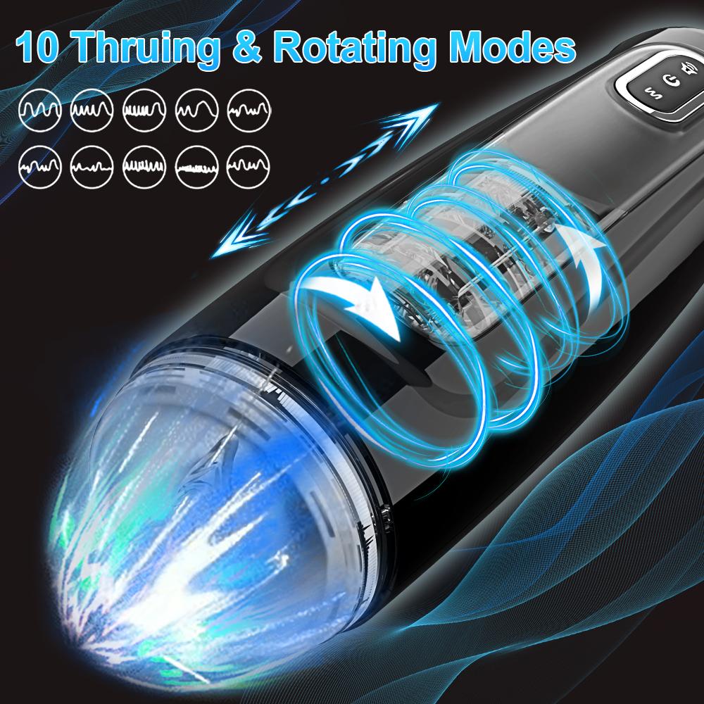 2025 New Automatic Male Mastubator Telescopic18+  Rotating Masturbation Cup for Men Blowjob Pussy Machine Sex Toys Adult Goods for Men