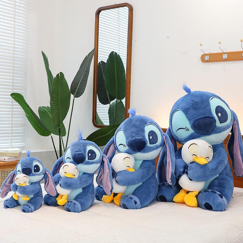 Stitch Hugging Duck Plush Toy - Large Internet Celebrity Doll Gift