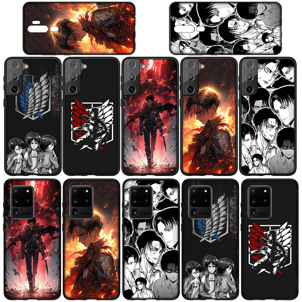 for iPhone 17 16 15 Xiaomi Poco F7 F8 X7 C85 C75 C71 M8 Redmi Note 14 13 12 11 Pro Max 14C 13C 15C A3 A4 Phone Case Levi Eren Jaeger Attack on Titan