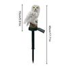 Solar Owl Light Garden Decor Resin Animal Night Lamp With Stake Landscape Lighting For Lawn Backyard Patio Decorative Statue
