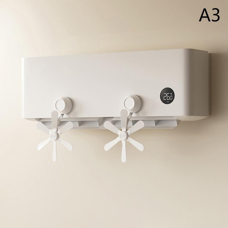 3Pcs Wall Mounted Conditioning Guide Fan Plastic Adjustable Suction Cup Air Conditioning Ventilator Windmill Shaped