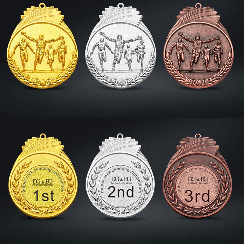 Marathon Gold Winner Award Medals With Neck Ribbon 3D Running Runner 1St 2Nd Trophy Various Sport Souvenir Prize Gift Customized