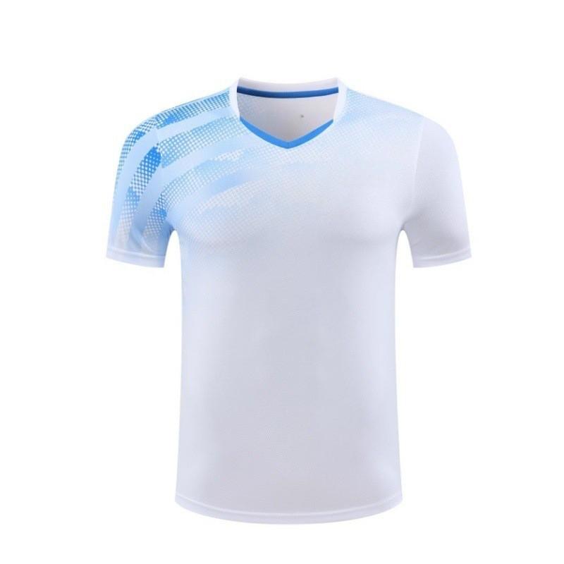 Quick-Dry Badminton Sport Shirt Men Women Kids Striped Design Breathable Athletic Wear
