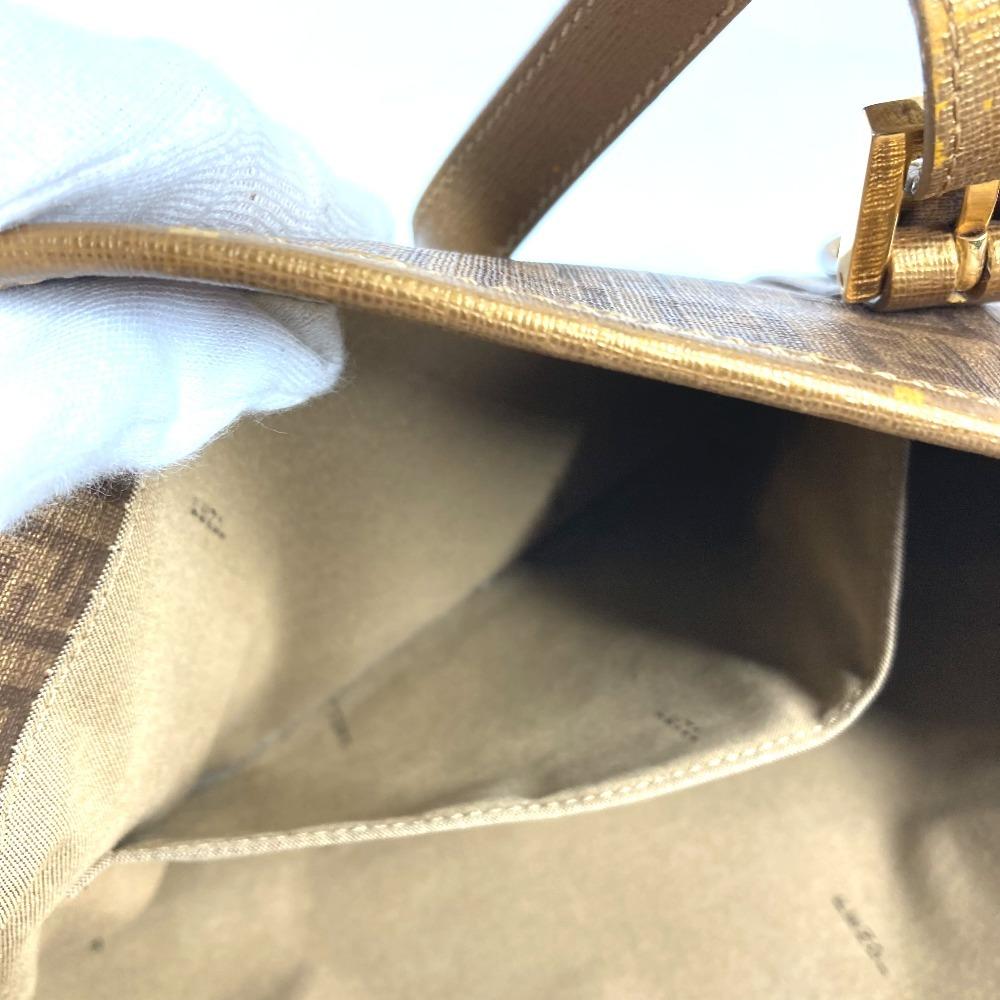 FENDI 8BH238 Zucca Zucchino Logo Bag Tote Bag Shoulder Bag PVC/Leather Gold