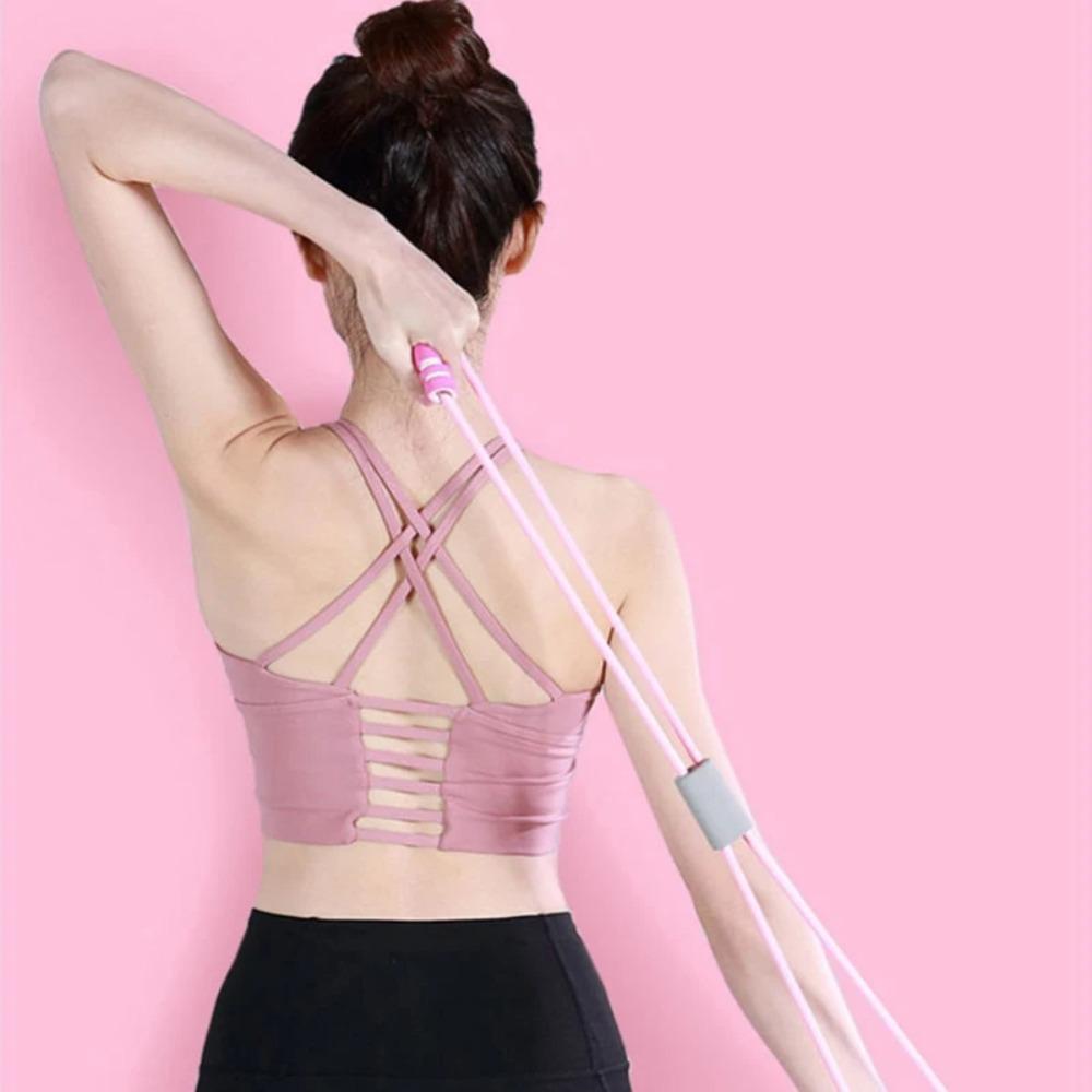Yoga 8 Word Puller Workout Chest Fitness Equipment 8 Word Chest Expander Rope  Slimming Accessories