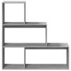 Room Divider Bookshelf 3 Tier Gray Sonoma 123 x 29 x 123 cm