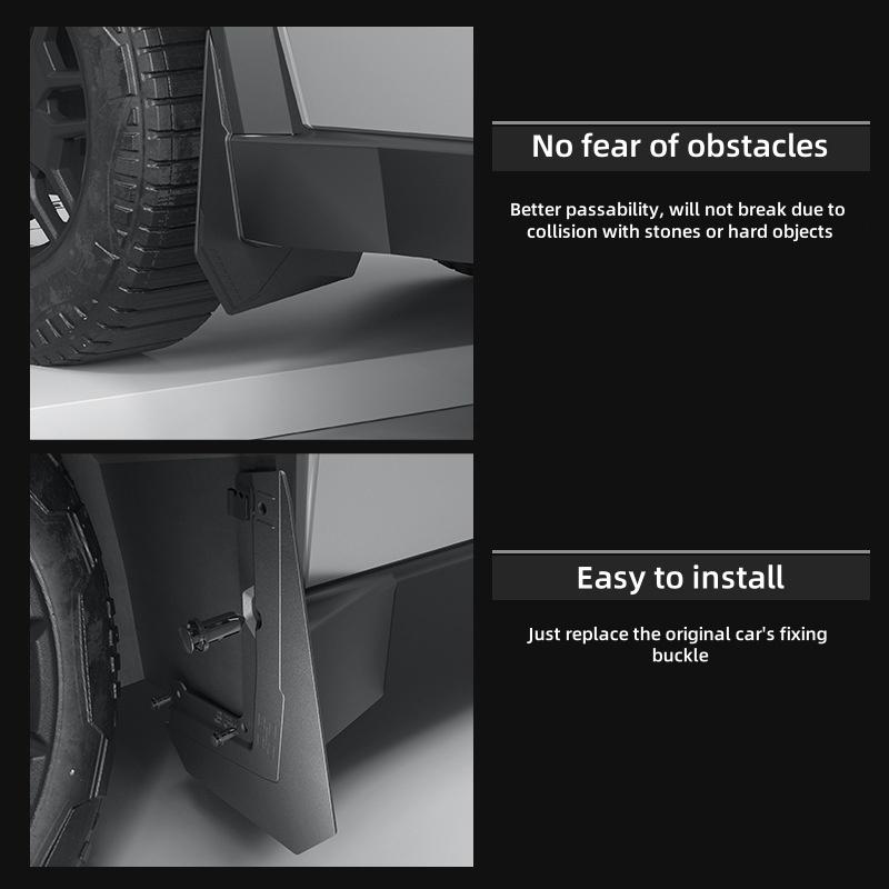 Voor Tesla Cybertruck Auto Bandenbeschermers Voorste Achterwielen Spatborden Spatlappen Geen boren vereist Auto modificatie accessoires
