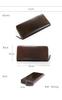 Sankyo Shokai Cordovan Long Wallet with Round Zipper, Genuine Leather, Doob London Wallet: Dark Brown (Black Nickel)