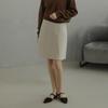 Kelly Donahue Minimal Line Tweed Skirt