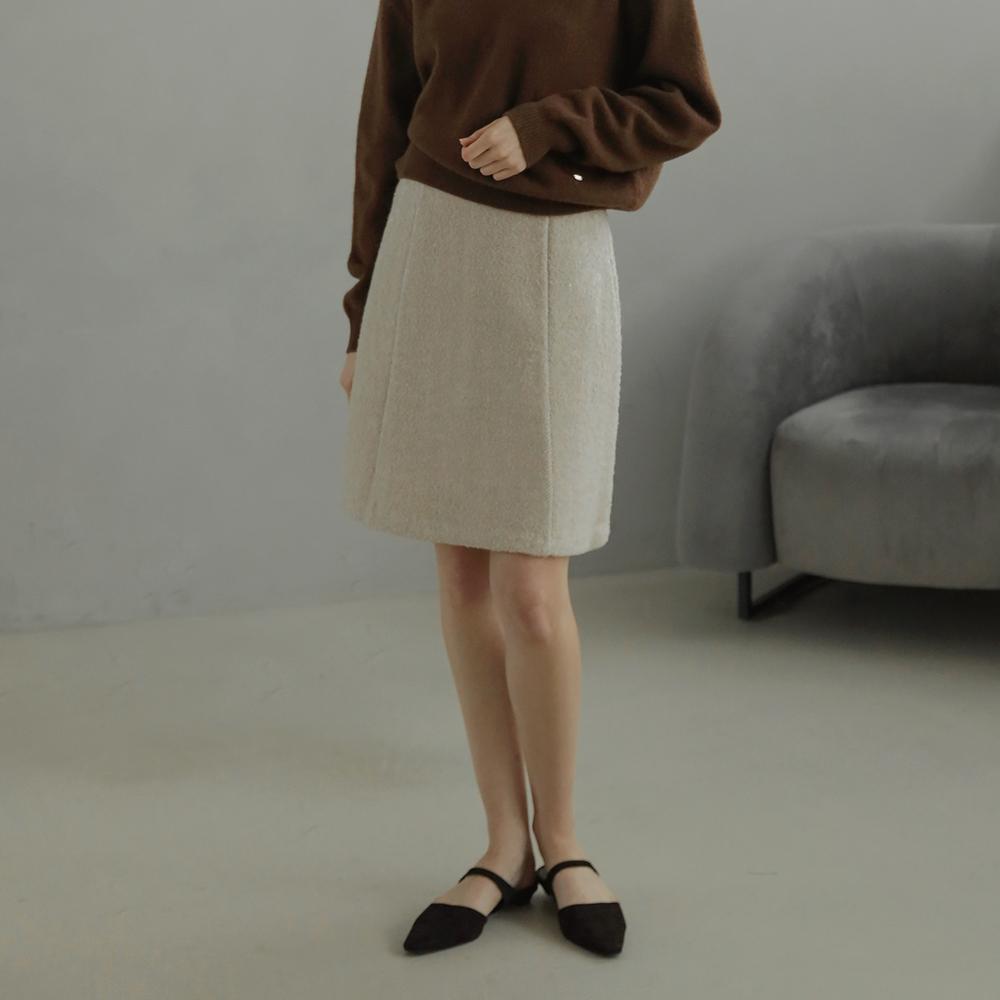 Kelly Donahue Minimal Line Tweed Skirt