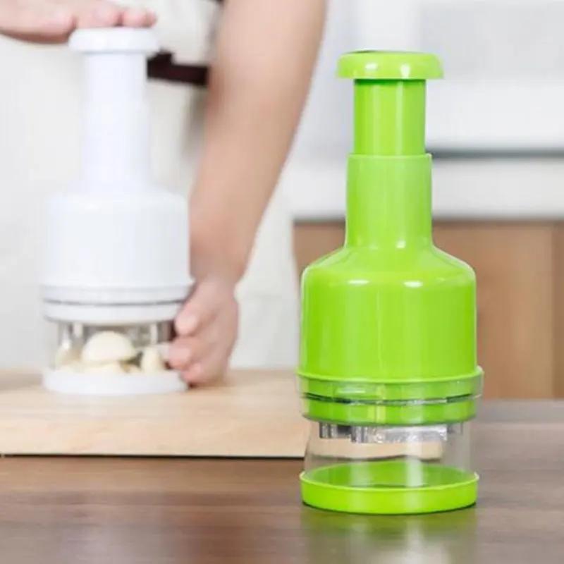 1pc Garlic Press Manual Garlic Grinding Cutter Mincer with Stainless Steel Blade Onion Pressing Crusher Chopping Garlic Tools