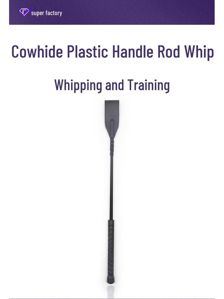 Adult Cowhide and Plastic Short Riding Crop for Men - Alternative Prop Paddle