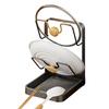 Pot Lid Organizer Space Saving Anti-Slip Kitchen Stand Kitchen Lid Rack for Pot Pan for Ladle Spatula Spoon Plate Dish Cabinet