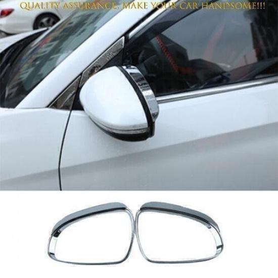 For Hyundai Tucson 2016-2021 Glossy Chrome Rear View Mirror Rain Eyebrow Trim