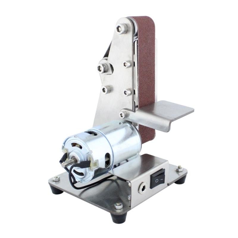 Compact Belt Grinder Small Belt Grinding Tool Simple Operate for Sharpening & Sanding Tasks Featuring 7 Speed Setting