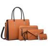 Trendy Women's Color-block 4-Piece Handbag Set