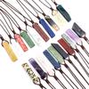 Seven-Color Irregular Gemstone Necklace: Amethyst, Pink, White, Yellow Crystal, Agate, Aventurine