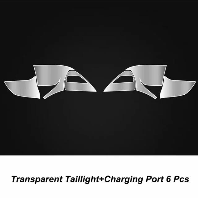 For Tesla Model 3 Y Taillight Foglight Charging Port Car Styling TPU Film Blackened Tint Film Full Set Headlight