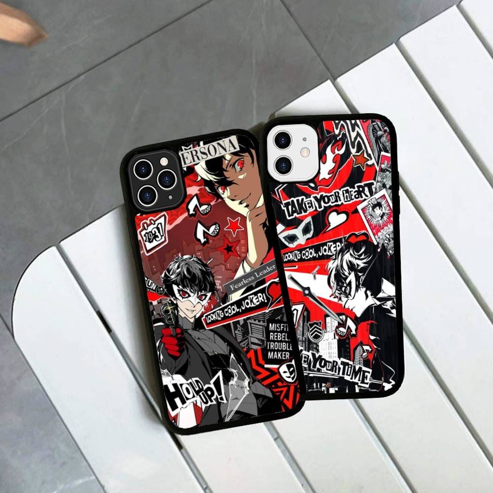 Persona 5 PC+TPU Phone Case For iPhone 11 12 13 14 15 16 17 Plus Pro Max Cover