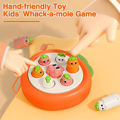 Interactive Whack-a-Mole Portable Radish Toy Fun Safe Design Mini Size Puzzle Game for Babies Children