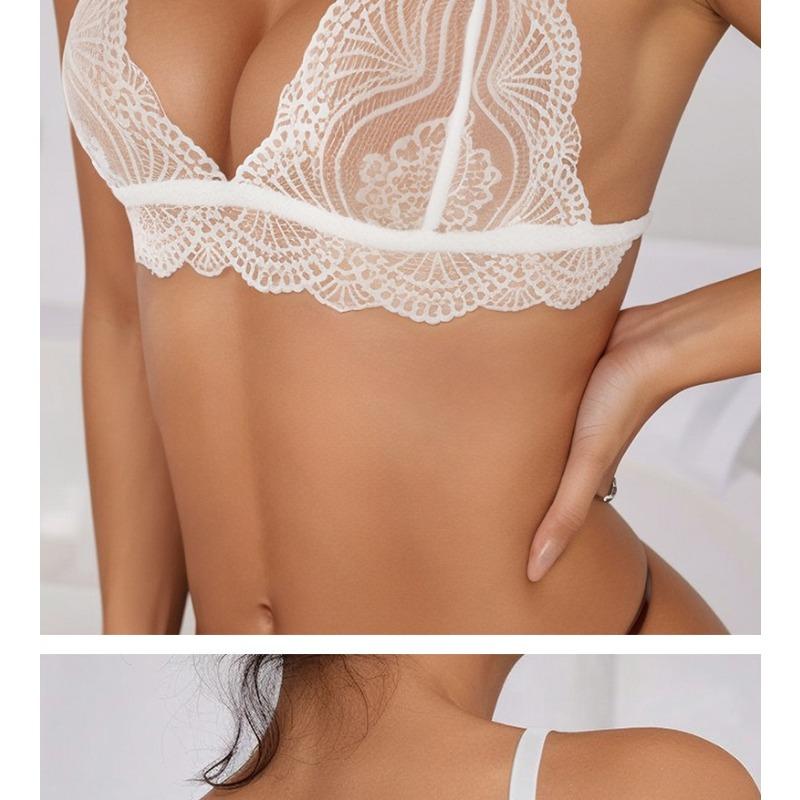 Women S Sexy Lace Wireless Thin Breathable Triangle Cup Bra