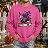Men's Halloween Printed Long Sleeve T-Shirt Crewneck Casual Sports Top Unisex for Couples