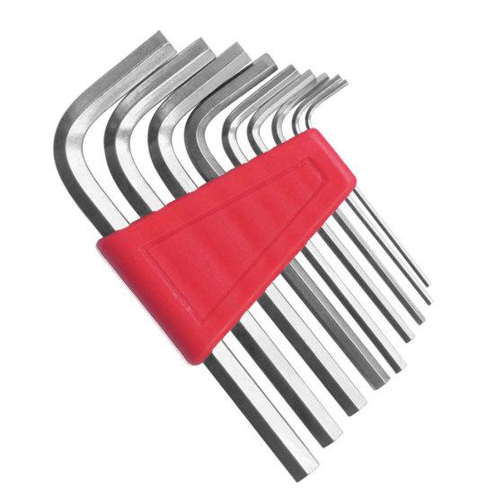 

9 шт./компл. шестигранный ключ из легированной стали, шестигранный ключ, длинная шаровая головка, L-образный гаечный ключ, инструменты