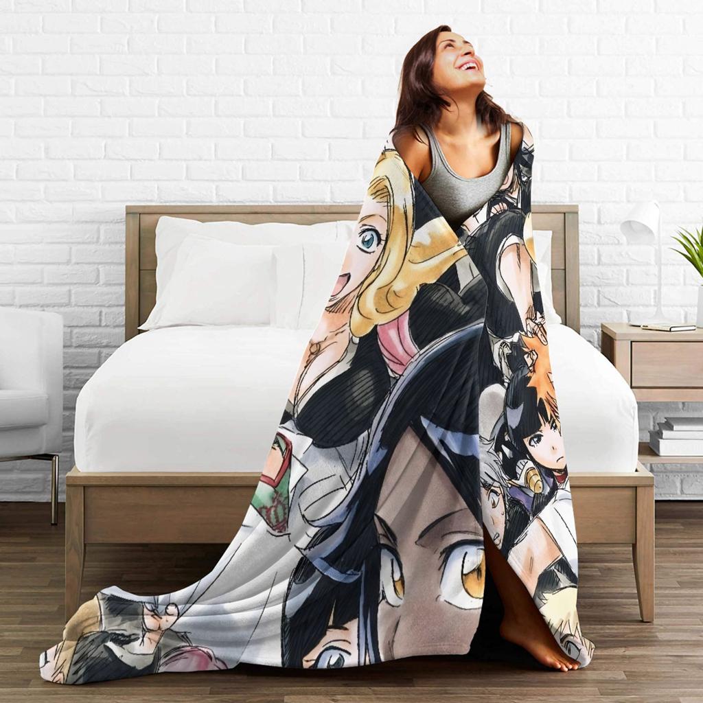 BLEACH Anime Ichigo  Blanket  Super Soft Print Plush Throw Blanket For Couch Bed Picnic Flannel Bedspread Bed Cover