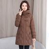 2025 cotton clothes for women winter medium and long new loose cotton-padded jacket thick cotton-padded coat
