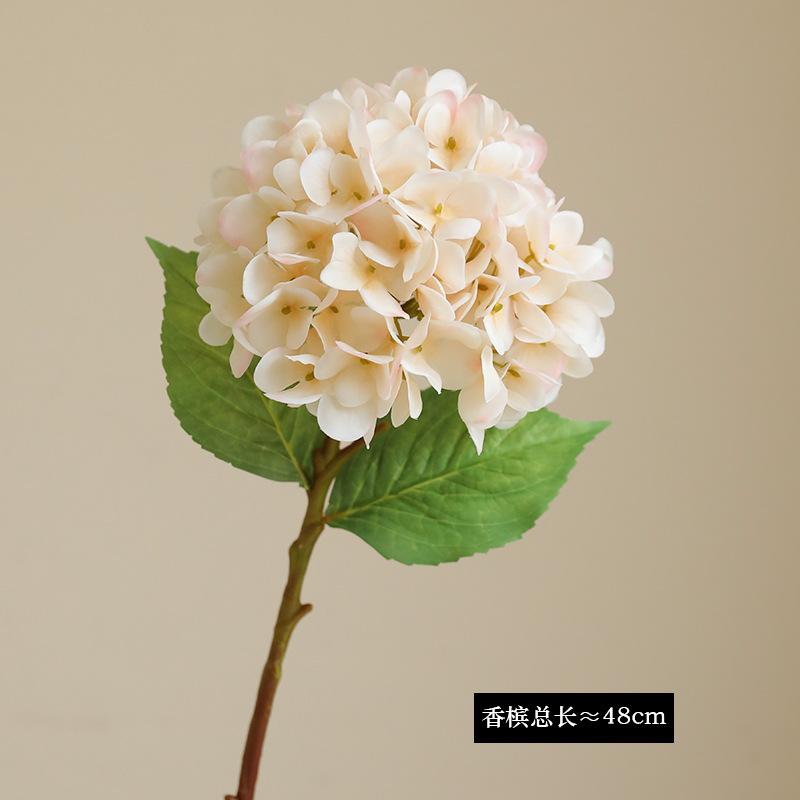 

Simulation flower high-grade single-branch silk large hydrangea, high-quality home decoration fake flower silk flower hydrangea simulation flower шампанського