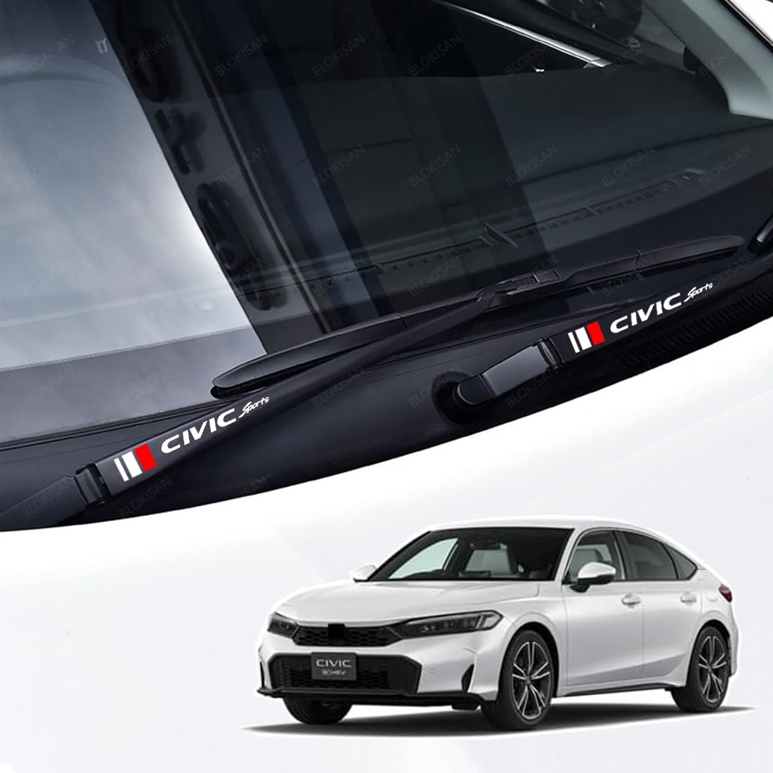 

Set of 4 Civic Stickers, 11th Generation, FL1/FL4, 10th Generation, FC1/FK7 Type, All Series, Civic чёрный