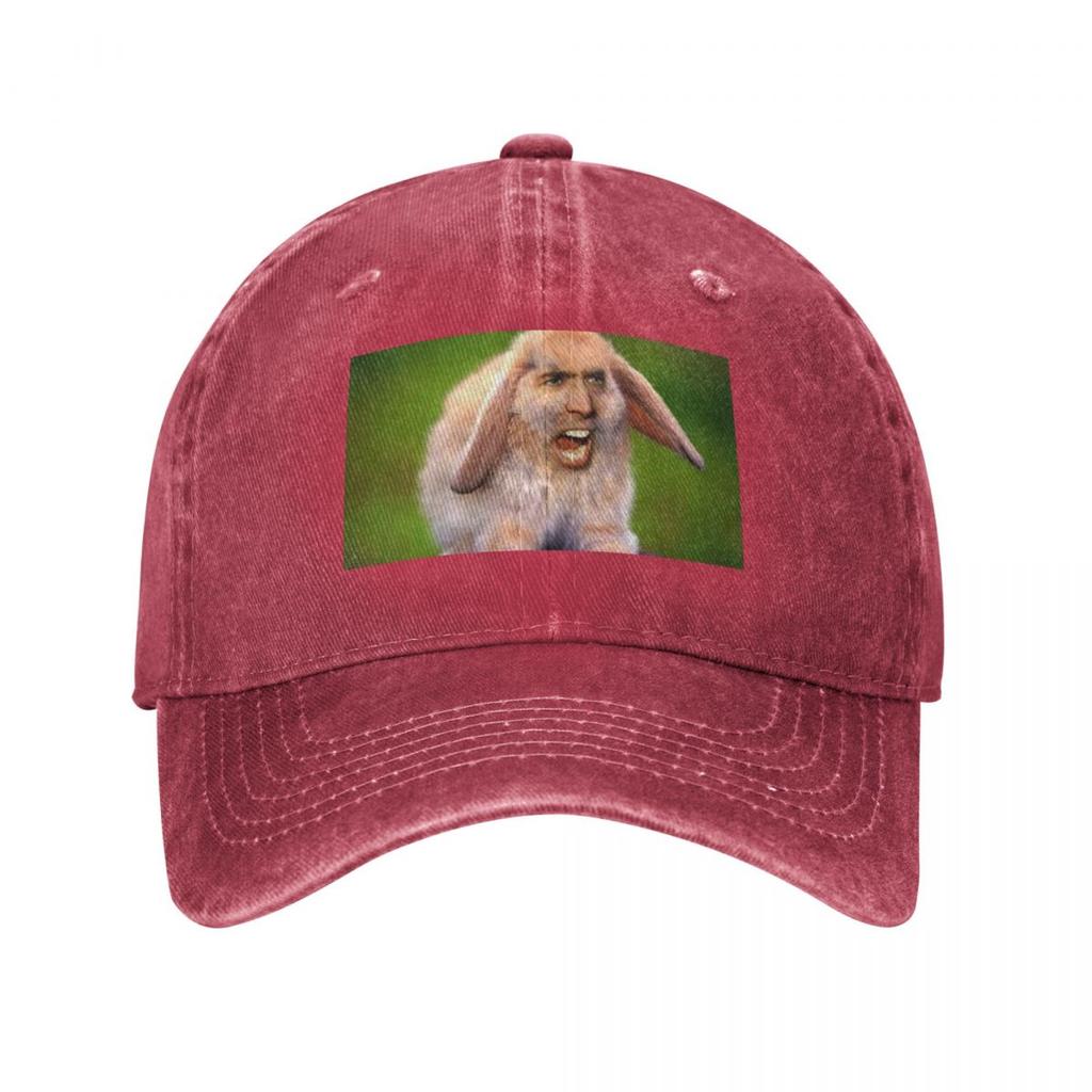 Nicolas Cage Bunny Photoshop Baseball Cap Hat Luxury Brand Hip Hop Mountaineering Sun Cap Women Hats Unisexs