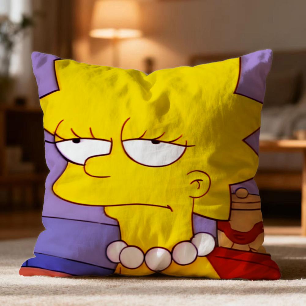 Hot T-Tthe Simpsons Cushion Cover Soft Washable Pillow Case Multi-Scene For Couch Bed Travel Office Use